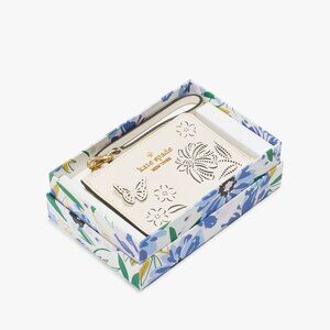 NWT Boxed Madison Perforated Small Wristlet  Butterfly Floral